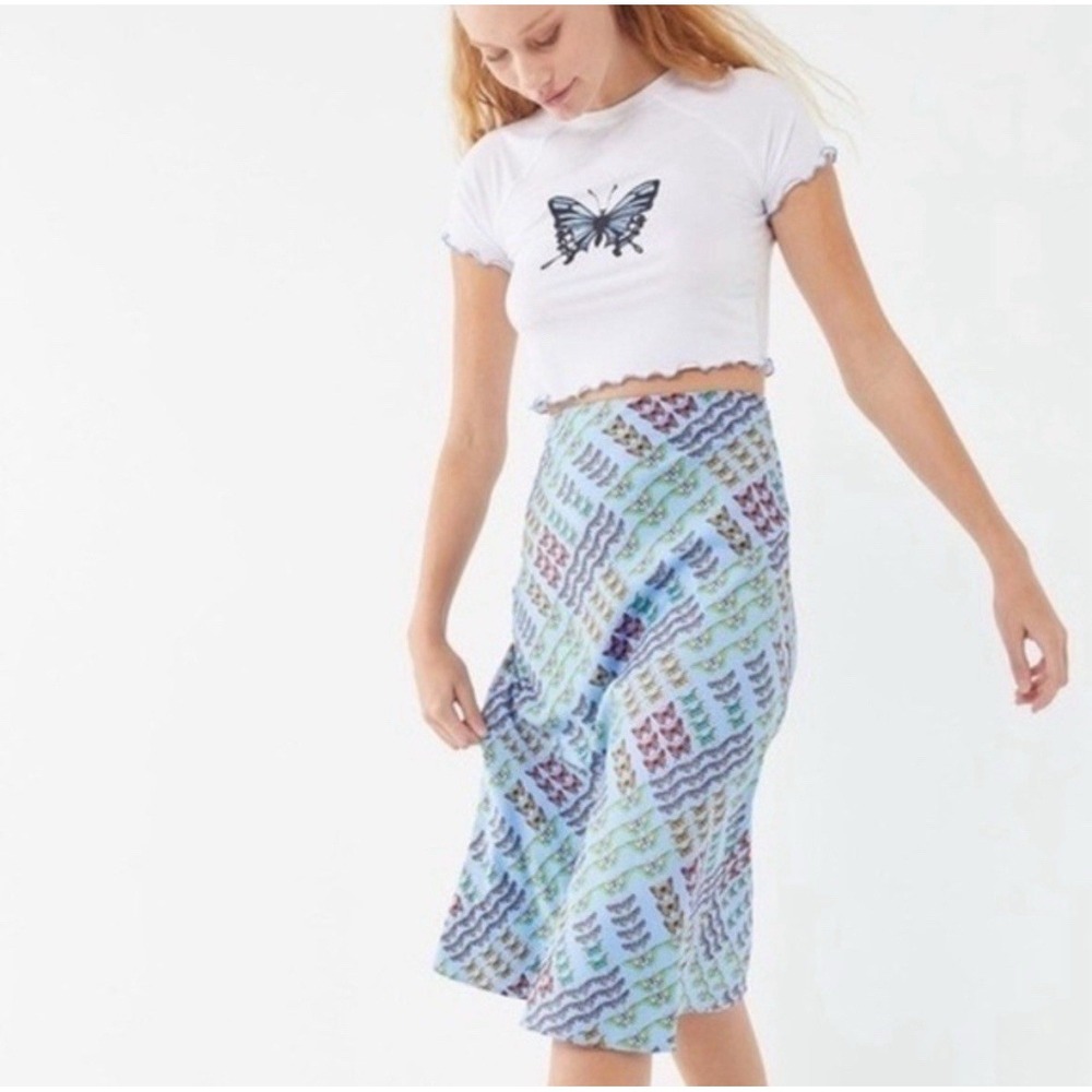 Urban Outfitters Blue Butterfly Skirt size XS